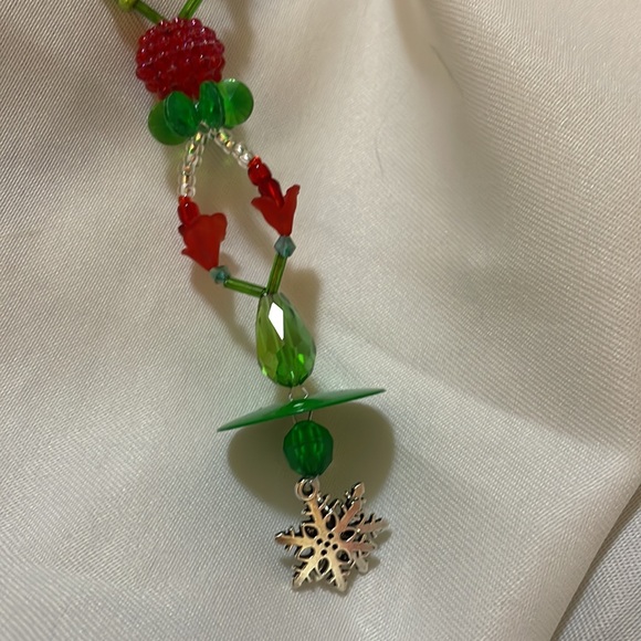 Handmade Christmas Ornament or Sun Catcher w New, Vintage & Upcycled Beads - Picture 3 of 6